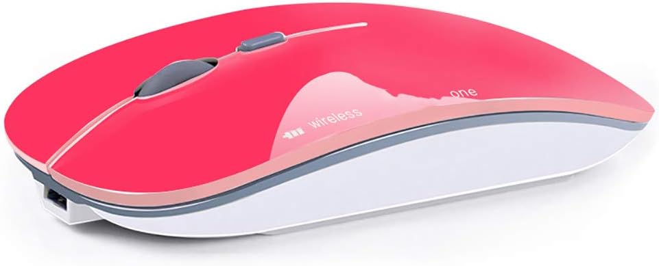 FJH Wireless Mouse, 2.4G Rechargeable Silent Slim Wireless Mouse with USB Receiver 1600 DPI 3 Adjustable for Laptop, PC, Windows, Mac Etc.