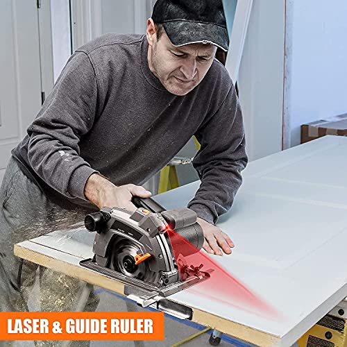 Circular Saw 12.5A,71/4" & 71/2" Two Blades, Electric Circular Saw