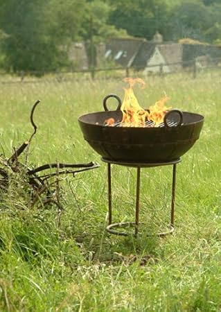 Versatile Kadai Outdoor Cast Iron Fire Pit Bbq Incinerator With
