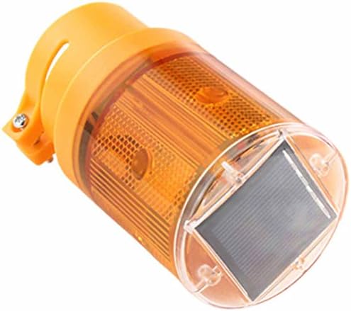 Led Traffice Warning Lights Solar Powered LED Safety Signs Flash Flicker Beacon Lamp Warning Light Wireless (Warm 1 Piece)