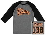 Misfits Astro Zombies Grey Baseball Jersey (Large)