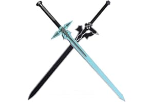 damdos Halloween Prop PU Foam 31.5inch Dark Repulser Kirito Kirigaya Sword Kirigaya Kazuto Halloween Cosplay Yuuki Asuna Black Sword(2pcs/Sets)