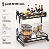 SOLEDI-Spice-Rack-Organiser-for-Countertop-Stainless-Steel-Kitchen-Countertop-Storage-Rack-Sturdy-and-Durable-Maximize-Kitchen-Space-Easy-to-Assemble-2-Tier SOLEDI Spice Rack Organiser for Countertop, Stainless Steel Kitchen Countertop Storage Rack, Sturdy and Durable…