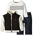 Nautica Boys' Three Piece Set with Fleece Bomber Jacket, Tee, Denim Jean