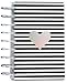 me & my BIG ideas Sticker Book - The Happy Planner Scrapbooking Supplies - Black & White Stripes With Rainbow Foil - Disc-bound Sticker Storage Book - 5 Dividers - Sturdy Laminated Covers