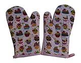 Kid-sized Oven Mitt Set - Happy Cakes