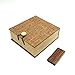LONMAX Walnut Wood USB Flash Drives 16GB with Cloth Gift Box USB Flash Disk for Gift (16GB, Walnut+Linen)