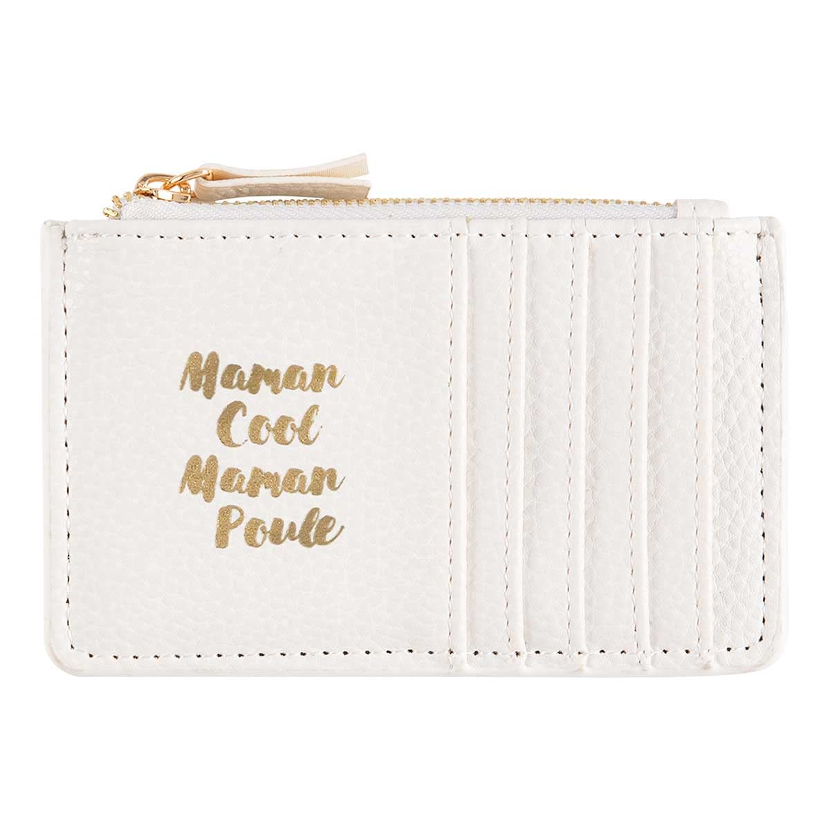 DRAEGER PARIS 1886 Women Zip-Up Card Holder-Mum Cool Mummy Hen, White, M
