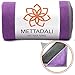 Mettadali Yoga Towel with Corner Pockets + Free Spray Bottle - Slip Resistant & Sweat Activated Gripping Microfiber - Super Soft, Absorbent & Fast Drying (Purple, 72