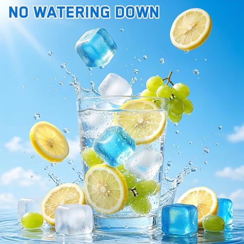 Reusable Ice Cubes – 300-Pack, BPA-Free Plastic, Non-Melting, No Water Down, Ideal for Whiskey, Cocktails, Parties & Outdoor Drinks (300)