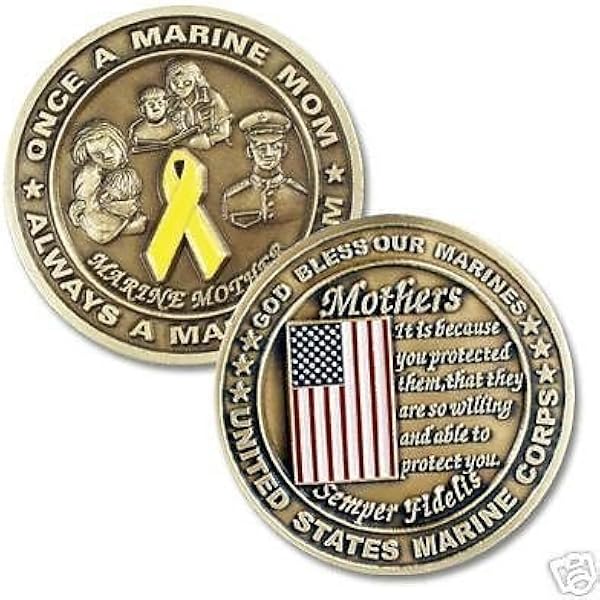 Marine Dad Keychain - Antique Brass Coin With Message, 1.75 Inches, Gift For Marine Fathers - View #11