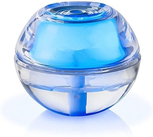 Mini Cool Mist Humidifier, Portable Air Humidifier, Cool Purifier Ultra Quiet Crystal Mist Dispenser, Shut-Off USB Cable Quiet Diffuser with LED Night Light, 120ml Blue