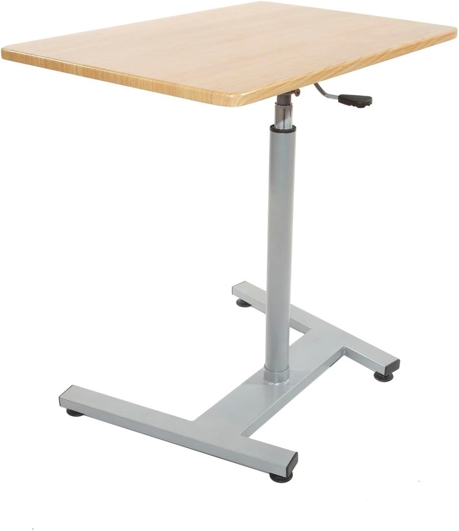 TZone TS1 SitToStanding Desk (Cherry), Ergonomic, Pneumatic Gas