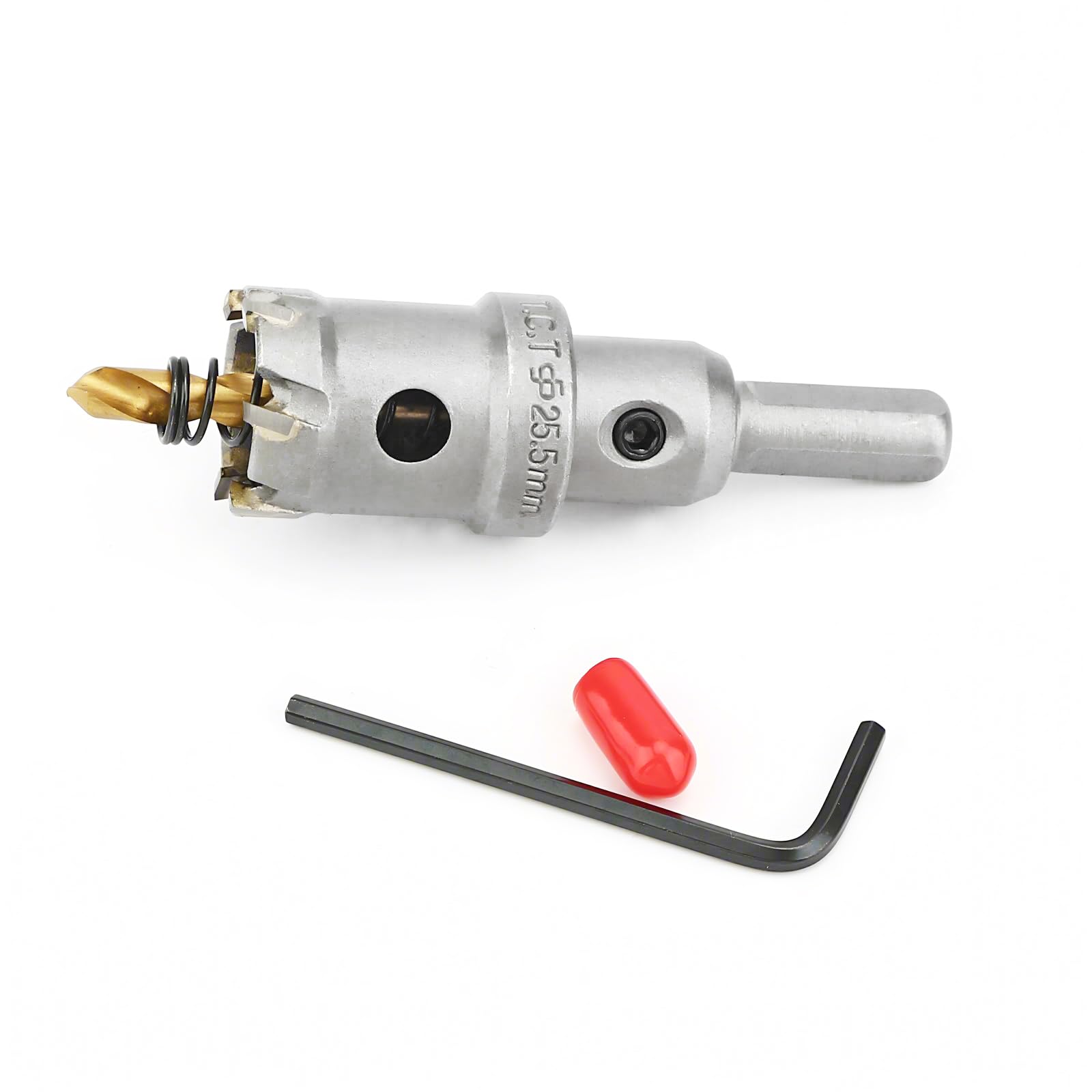 View 1 of 1''(25.5mm) TCT Hole Saw,Tungsten Carbide Hole Saw with Titanium-Plated Pilot Drill bit for Hard Metal,Alloy,Aluminum,Stainless Steel,Plastic,Iron x2