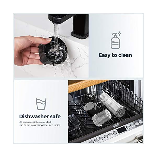 Hosome Blender, Smoothie Blender Multi-Speed, 6 Stainless Steel Blades, 3 BPA-Free Tritan Portable Bottles, Anti-Slip Base for Fruit, Vegetable, Smoothie, Juices, Baby Food, Ice Cube, Coffee Beans