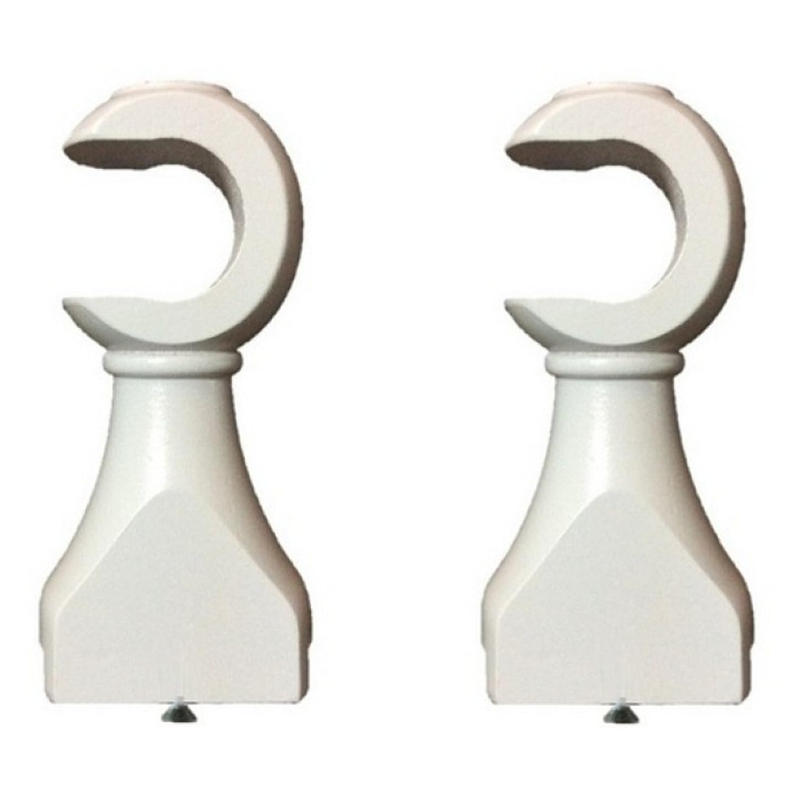 JingxuanCB 2Pcs Stable Wooden Stand Curtain Rod Firmly White Wood Curtain Brackets Smooth Edges Curtain Pole Wall Brackets for Bathroom Kitchen