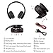 Fetta Wired On Ear Headphones with 3.5mm Audio Cable Wireless Stereo Bluetooth Headphones with Mic Protable Headsets Earphones for Smartphones,PC,Laptop,MP3 Player and More (Black)