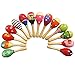 New Wooden Maraca Wood Rattles Egg Shaker Kids Musical Party Favor Kid Baby Shaker Sand Hammer Toy