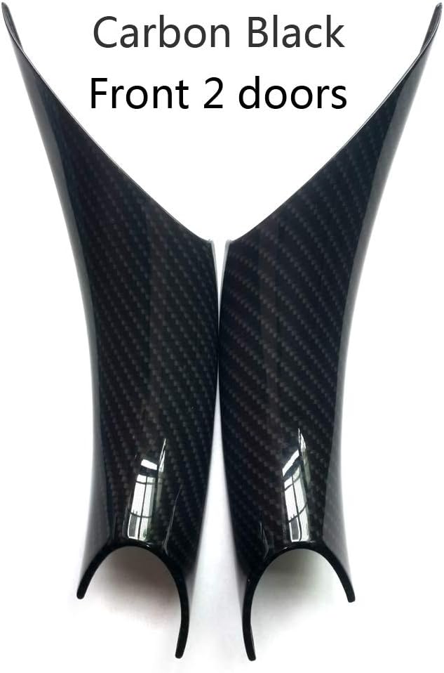 2PCs Grab Handle Covers for BMW Series 3 F30 F35 320i 320Li 328i 328Li 335i 335Li Pull Handle (Year 2013 to 2018) (Carbon Black)