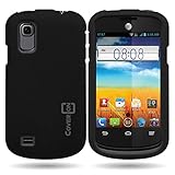 CoverON® Hard Rubberized Slim Case for ZTE Prelude / Avail 2 - with Cover Removal Pry Tool - Black