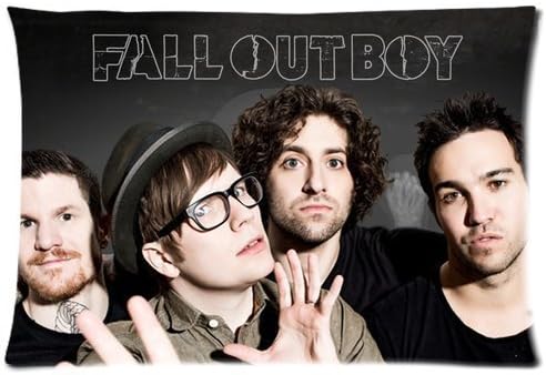 Home Pillow Art Chicago Rock Band Fall Out Boy Group Close Up Custom Throw Pillowcase Rectangle Pillow Case Cover Standard Size 20X30 Inches (Two Sides)