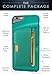 Smartish iPhone 6 Plus/6s Plus Wallet Case - Wallet Slayer Vol. 2 [Slim Protective Kickstand] Credit Card Holder for Apple iPhone 6s Plus/6 Plus (Silk) - Pacific Green