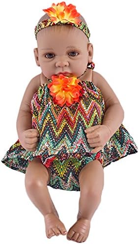 Hoomai Doll Lifelike Reborn Mini African American Black Baby Doll Realistic Lovely Newborn Doll Girl Boy Toy 11-inch