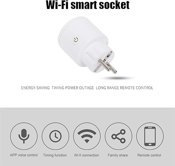 GOTOTOP WiFi Smart Plug Socket 10A Aquarium WiFi Inteligente Plug Interior Electrnica para el hogar Sistema de Control Remoto Trabaja con Googles Home iOS Alexa Red de 2 4GHz