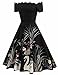 ACEVOG Women's Wave Point 1950s Style Vintage Swing Party Off Shoulder Dress