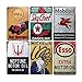 6 pcs Retro Vintage Tin Signs, Wall Metal Posters Plaques, Home Bar Garage Man Cave Decor, 8'x12'/20x30cm