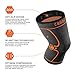 CAMBIVO 2 Pack Knee Brace, Knee Compression Sleeve Support for Men and Women(Orange)