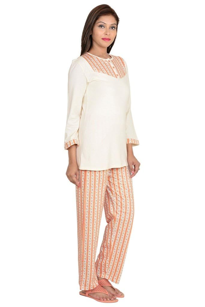 9teenagainprinted sweetheart yoke nightsuit set