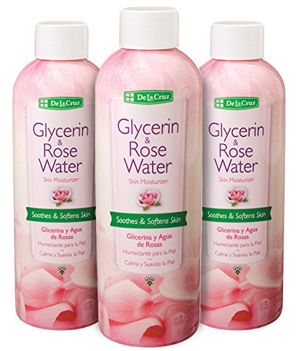 De La Cruz Glycerin and Rose Water 8 oz. - 3 bottles