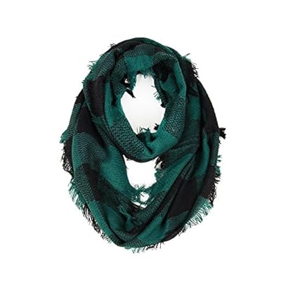 CCFW Women Winter Checked Pattern Cashmere Feel Warm Plaid Infinity Scarf 1 CCFW Women Winter Checked Pattern Cashmere Feel Warm Plaid Infinity Scarf 1