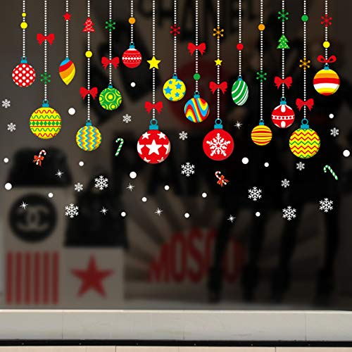 image for hatisan Christmas Window Stickers, Christmas Window Decals Wall Sticke