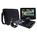 KORAMZI 7 inch Portable DVD Player with Rechargeable Battery, SD Card Slot and USB Port Swivel and Fold Portable DVD/CD/MP3 Player with Matching Color Headphones AC/DC Adapter (Black)- PDVD777