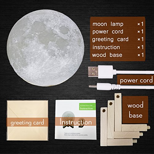 image for YiGem Moon Lamp Night Light for Kids Gift,Baby Night Light Bedside Lam