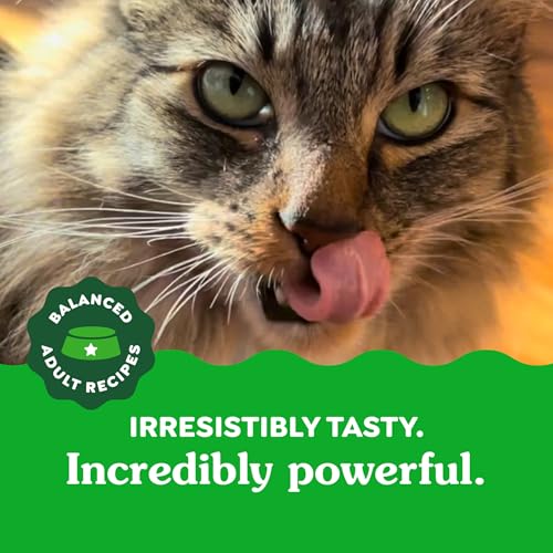 GREENIES CAT TREATS, VETERINARIAN-RECOMMENDED ADULT NATURAL DENTAL CAT TREATS, TEMPTING TUNA FLAVOR, 9.75 OZ. TUB