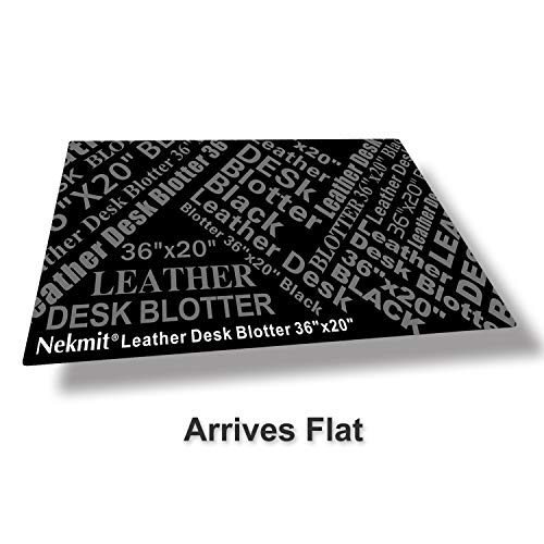 Nekmit Leather Desk Blotter Pad 36 x 20 Inches, Flat, NonSlip