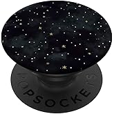 Galaxy Outer Space Universe Stars Cosmos Black PopSockets Adhesive PopGrip