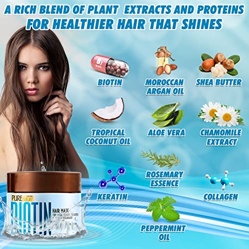 PURE NATURE LUX SPA Biotin Hair Mask Hydrating Treatment for Dry and