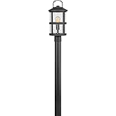 Hinkley Lakehouse One Light 12V 3.50W LED Low Voltage Outdoor Medium Post Top or Pier Mount Lantern, Black