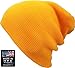 SKIHAT-Long YEL Thick Beanie Skully Slouchy & Cuff Winter Hat Made In USA