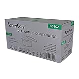 SunnyCareÂ® 8 oz.Microwavable Translucent Plastic Deli Container with Lid -(Case of 250)