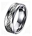 Tanyoyo Jewelry Dragon Scale Dragon Pattern Beveled Edges Celtic Rings Jewelry Wedding Band for Men 5 6 7 8 9 10 11 12 13 14
