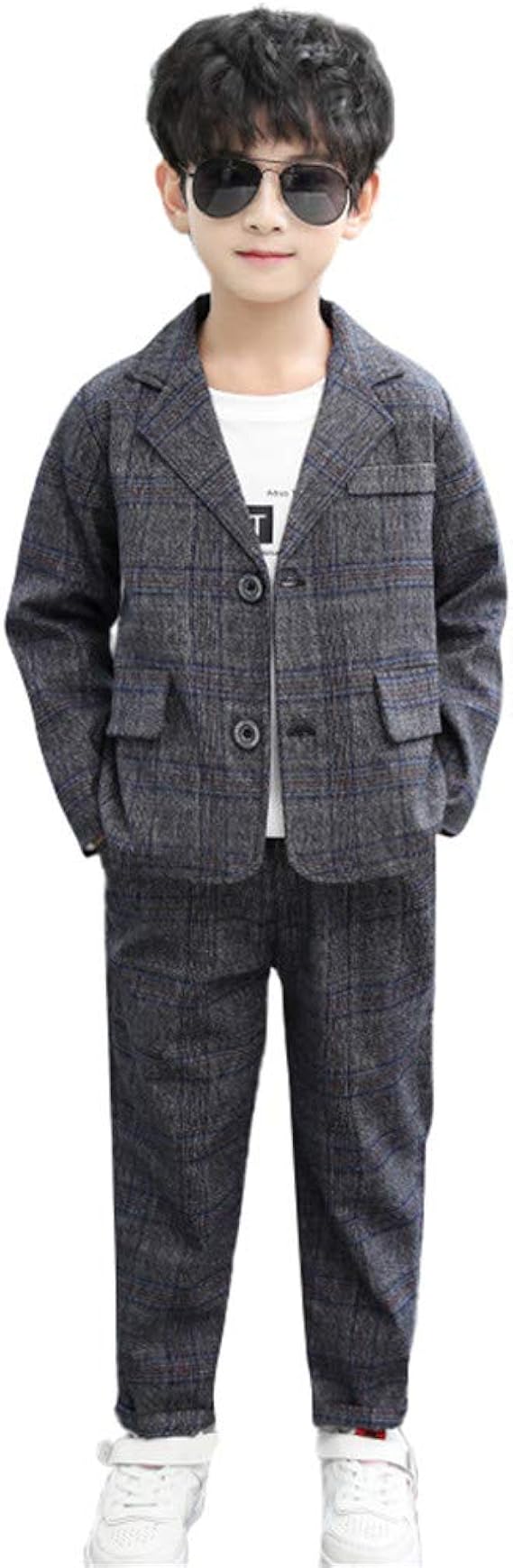 Amazon Co Jp Japhot 男の子 フォーマルスーツ キッズ服 子供スーツ 入学式 スーツ 長袖 ジャケット ロングパンツ 上下セット チェック柄 タキシード フォーマル 紳士服 おしゃれ 卒業式 入園式 結婚式 発表会 服 ファッション小物