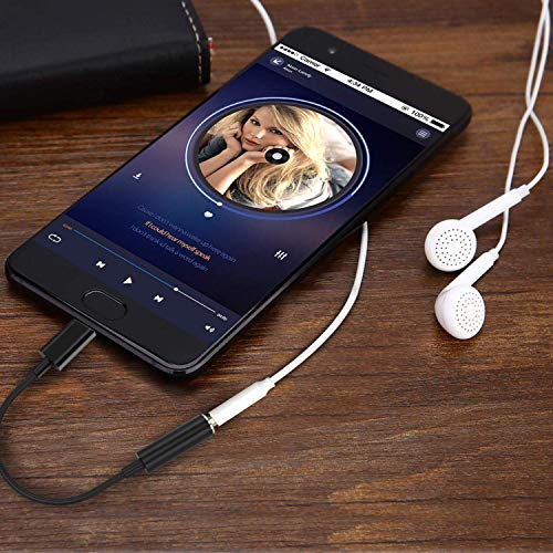 Fukep USB C to 3.5mm Headphone Jack Adapter, USB Type C to 3.5mm Audio Female Adapter for Google Pixel 3/2/3XL/2XL, Huawei Mate 10/P20 Pro, Essential Phone and More