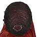 Red Curly Wig Women's Long Curly Wigs Cosplay Party Wig with Wig Cap(dark red)