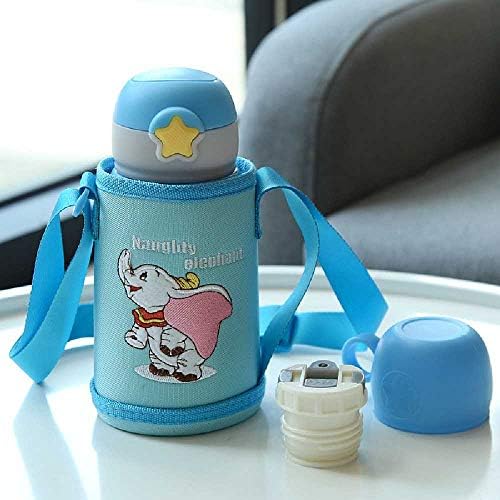 LHSZ Fashion Cartoon Adorable Stars Children's Mug, Portable Straps Sippy Cups Baby Drinking Cups 600ML/Dumbo