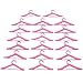 Crqes 20 Pcs Pink Hangers for Barbies Dolls' Clothes Accessories